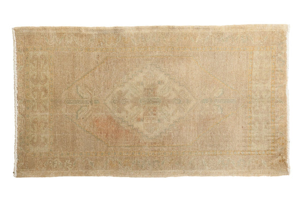 1'11" x 3'5" Vintage Distressed Oushak Rug / Item ee003348 image 1