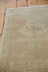 Even wear across knot heads with muted beige and subtle pattern of an Oushak rug.