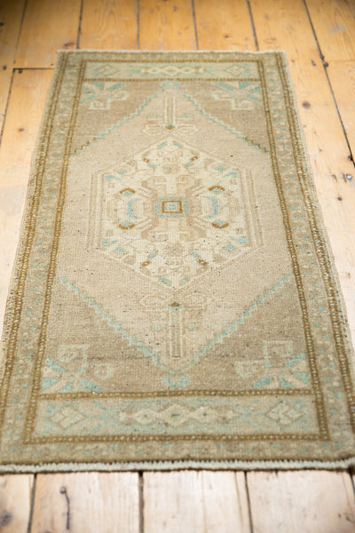 Vintage Distressed Oushak Rug Mat Runner