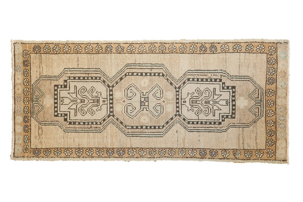 Vintage Distressed Oushak Rug Mat Runner