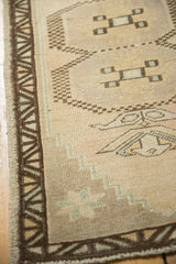 1.5x3 Vintage Distressed Oushak Rug Mat // ONH Item ee003358 Image 3