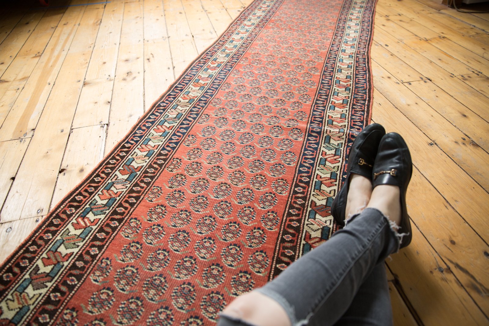 3x14.5 Vintage Mir Serbend Rug Runner // ONH Item ee003378 Image 1