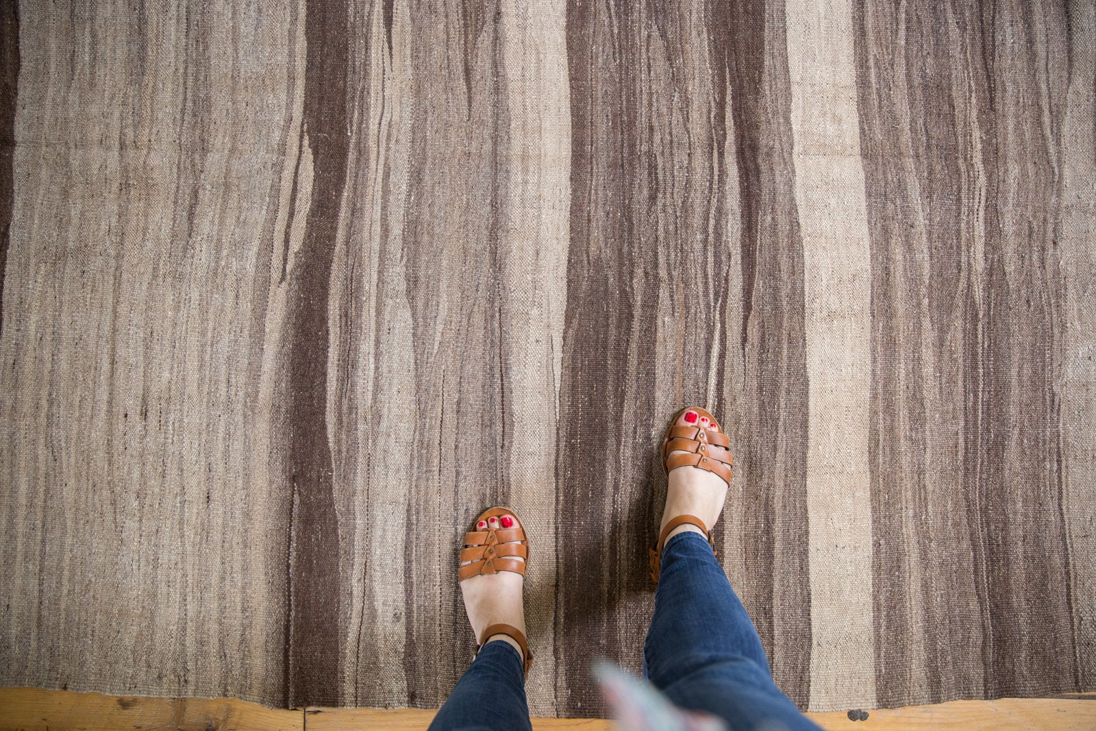 5.5x11 Vintage Moroccan Kilim Rug Runner // ONH Item ee003381 Image 1