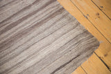 Vintage Moroccan Kilim runner corner with natural undyed brown, beige striations and abrashes.
