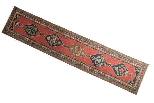 3x13.5 Vintage Karabagh Rug Runner // ONH Item ee003387