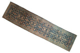 Vintage Persian Lilihan runner with allover floral pattern in navy, terracotta, and ivory, 3'4