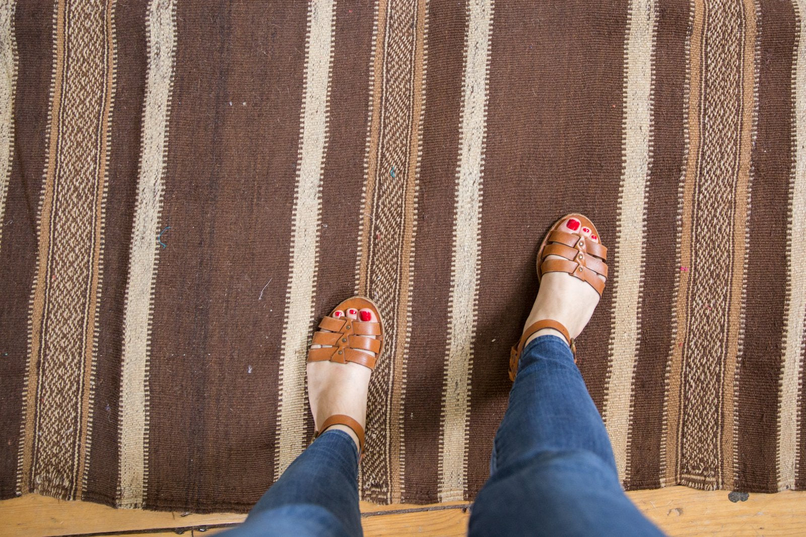 5x8.5 Vintage Moroccan Kilim Carpet // ONH Item ee003394 Image 1