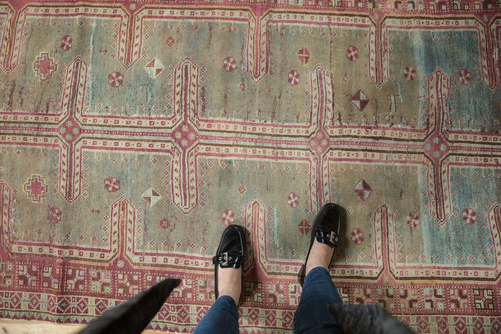 4x8 Vintage Distressed Oushak Rug Runner // ONH Item ee003398 Image 1