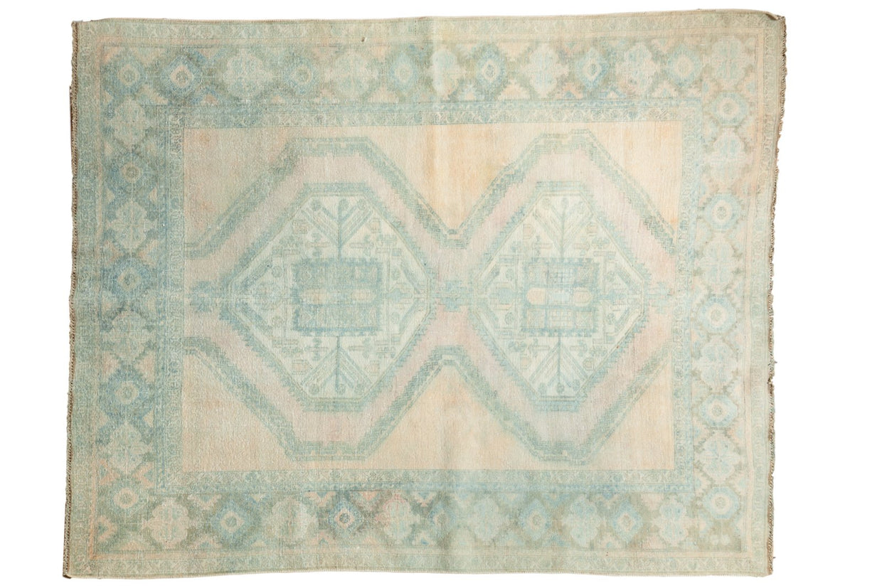5.5x6.5 Vintage Distressed Afshar Carpet // ONH Item ee003399