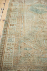 Distressed Serab runner showing mostly even wear, visible foundation, and faded geometric patterns.