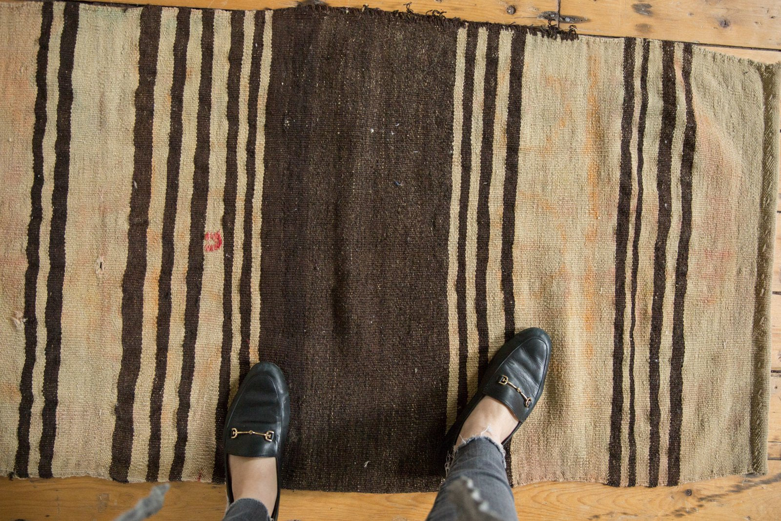 2.5x4.5 Vintage Distressed Turkish Kilim Rug // ONH Item ee003435 Image 1