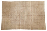 Vintage Sivas carpet, distressed, tone-on-tone ivory and beige floral design with a starburst medallion.