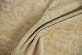Vintage Sivas carpet's distressed pile showing subtle tone-on-tone floral motifs.