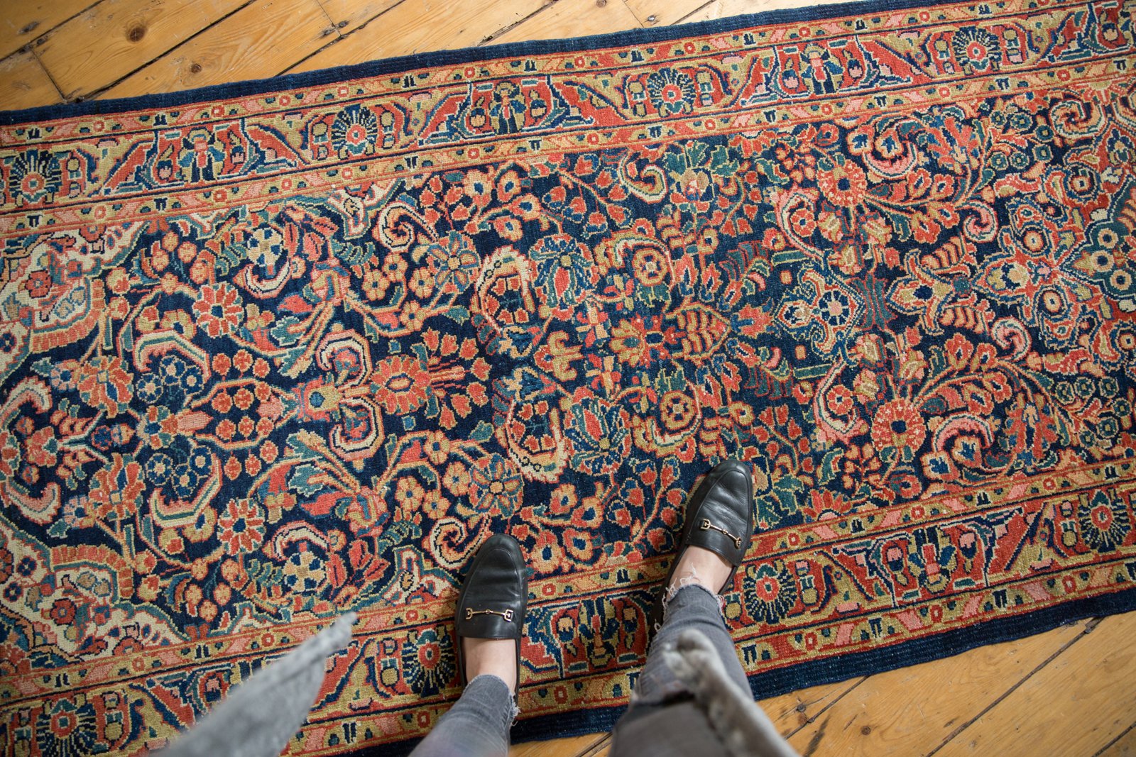 3.5x13 Vintage Sarouk Rug Runner // ONH Item ee003449 Image 1