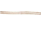 Multi-banded ivory, coffee brown, and bronze stripes on the vintage Turkish Kilim runner.