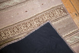 Detail of the fully secured stitching and backing on a vintage Turkish Jijim rug.