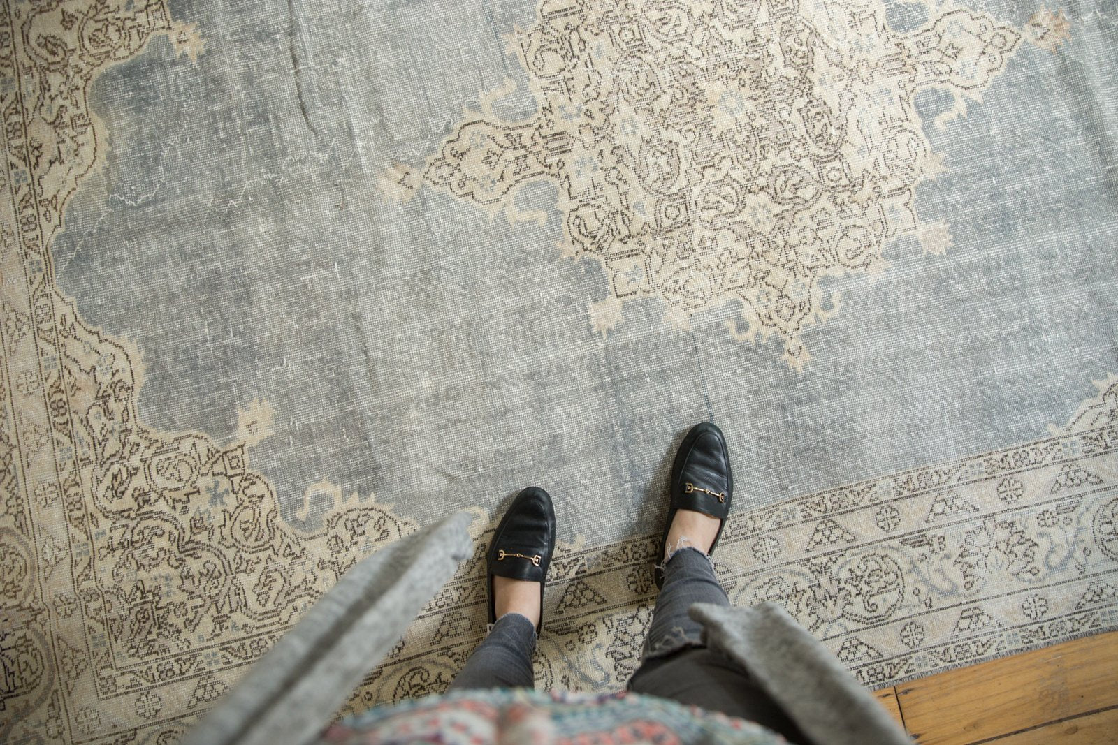 6.5x10 Vintage Distressed Oushak Carpet // ONH Item ee003460 Image 1