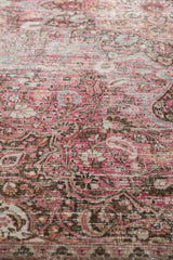  Vintage Distressed Meshed Carpet / Item ee003462 image 9