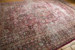  Vintage Distressed Meshed Carpet / Item ee003462 image 12