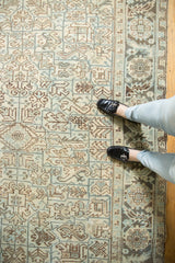 6.5x8.5 Vintage Distressed Heriz Carpet // ONH Item ee003473 Image 4
