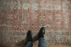  Vintage Distressed Heriz Carpet / Item ee003480 image 2