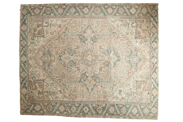 8.5x9.5 Vintage Distressed Mehrivan Square Carpet // ONH Item ee003481