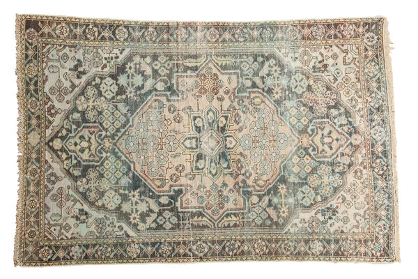 3.5x5 Vintage Distressed Hamadan Rug // ONH Item ee003486