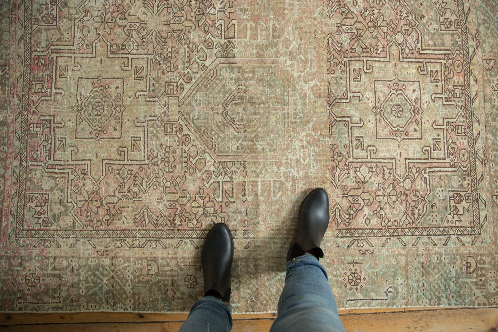 4x6.5 Vintage Distressed Karaja Rug // ONH Item ee003487 Image 1