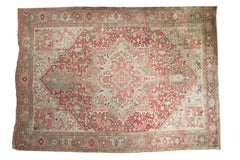 8x11 Vintage Distressed Heriz Carpet // ONH Item ee003491