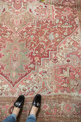 8x11 Vintage Distressed Heriz Carpet // ONH Item ee003491 Image 6