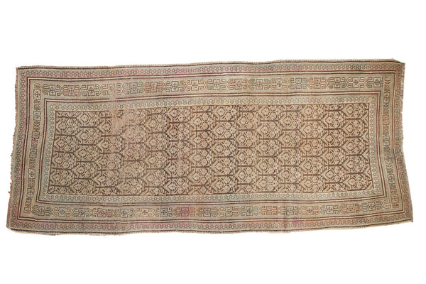 4x9.5 Vintage Distressed Kurdish Rug Runner // ONH Item ee003492