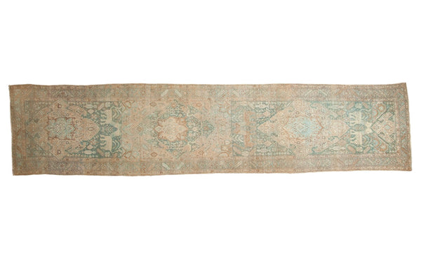 3'1" x 14' Vintage Distressed Heriz Rug Runner / Item ee003496 image 1