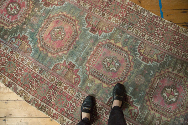 4.5x9.5 Vintage Distressed Oushak Rug Runner // ONH Item ee003497 Image 1