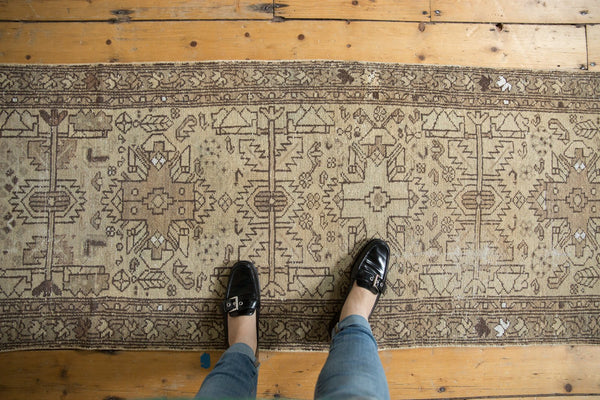 Vintage Distressed Hamadan Rug Runner