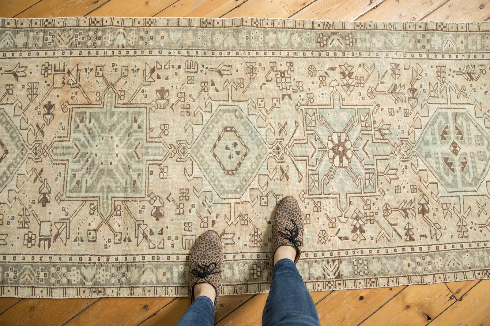 3x12.5 Vintage Distressed Karaja Rug Runner // ONH Item ee003504 Image 1