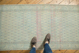 Distressed Serbend runner featuring repeating Mir Boteh pattern and pale raspberry abrashes.