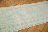 Distressed Serbend rug runner detail with soft Mir Boteh and pale raspberry abrashes.