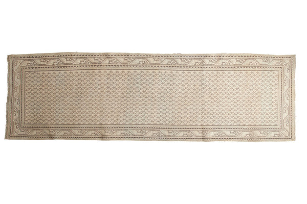 3.5x11 Vintage Distressed Mir Serbend Rug Runner // ONH Item ee003516