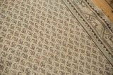 Ivory and brown Mir Boteh pattern, faint foundation showing through on this vintage Mir Serbend runner.