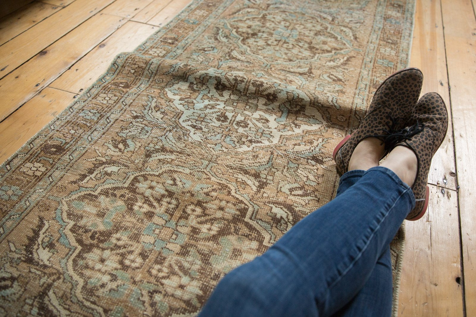 3x11 Vintage Distressed Ahar Rug Runner
