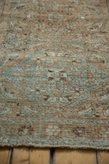 Distressed vintage Ahar runner pile, even wear and faded beige, brown, and powder blue.
