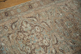 Distressed Ahar rug detail, curvilinear patterns with worn knot heads and foundation.