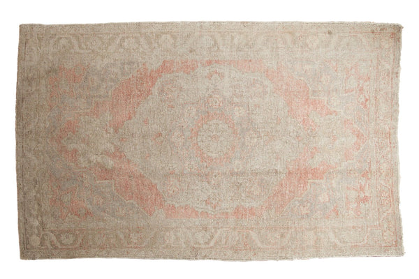 6x9.5 Vintage Distressed Oushak Carpet // ONH Item ee003538