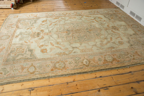 Vintage Distressed Oushak Carpet / Item ee003540 image 5