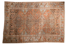 6.5x9.5 Vintage Distressed Afshar Carpet // ONH Item ee003544