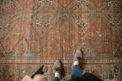 6.5x9.5 Vintage Distressed Afshar Carpet // ONH Item ee003544 Image 1