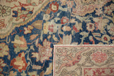 Visible hand-knotted foundation and textured, mostly even worn pile of a vintage Sivas rug.