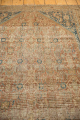 Intricate Herati motif with visible hand-knotted foundation on the antique Shiraz rug.