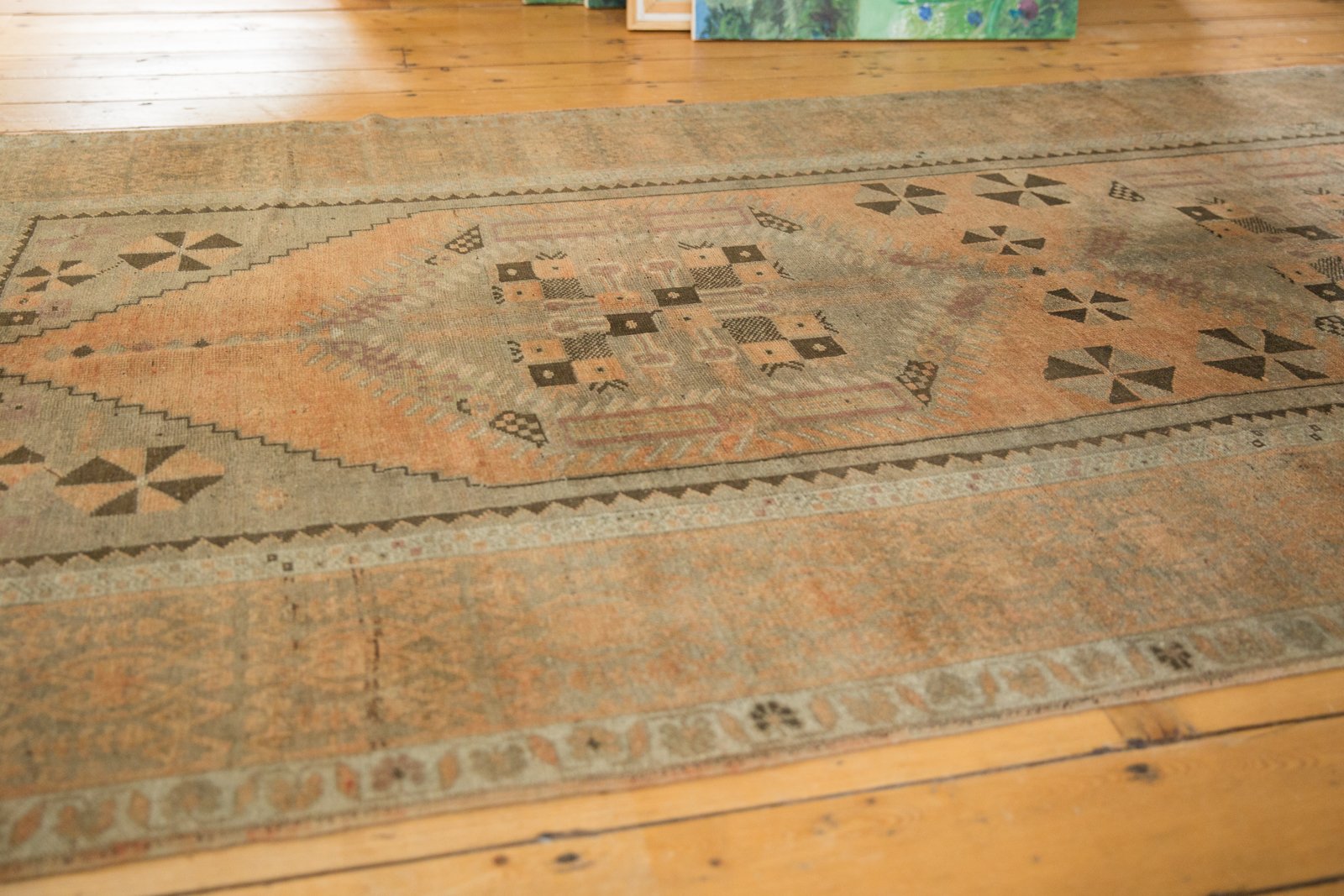 5x10.5 Vintage Distressed Oushak Rug Runner // ONH Item ee003563 Image 1