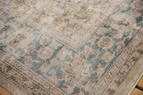 Distressed texture of a vintage Turkish Sparta rug, showing low pile and faded patterns.